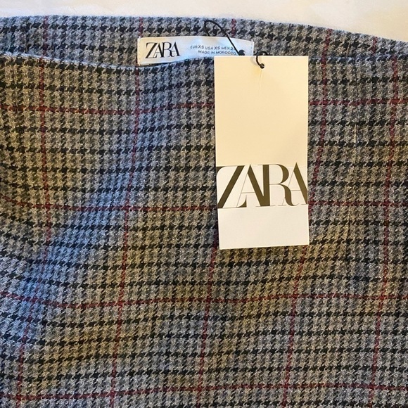 Zara Wool Blend Houndstooth Skirt - Picture 5 of 8